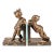Early 20th Century Pair of Art Déco Bronze Bookends With Marble Base Designed by Alexandre Kéléty for Etling Paris For Sale