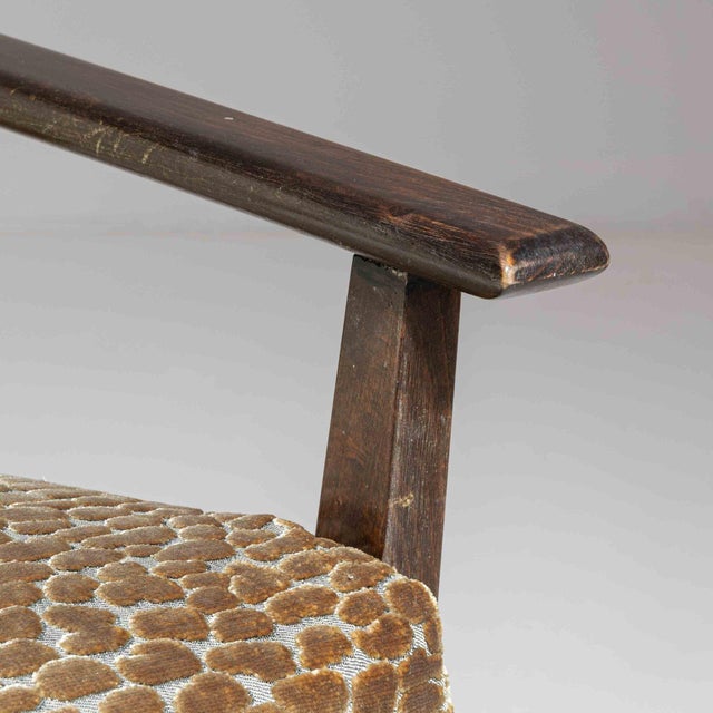 19th Century France Brown Wood Armchair For Sale - Image 9 of 10