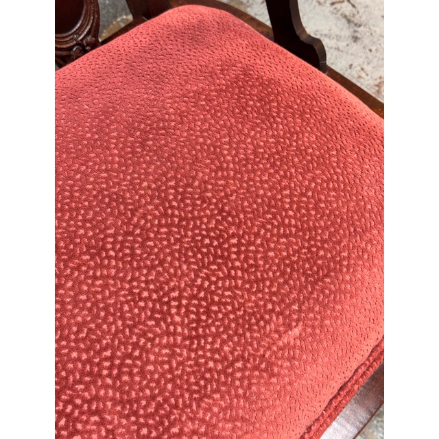 Wood 19th Century Victorian Mahogany Settee For Sale - Image 7 of 12