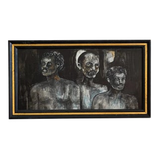 Vintage Figurative Painting by Cynthia White 1969 For Sale