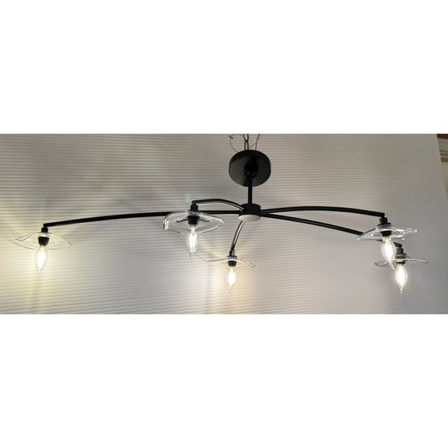 Restoration Hardware Lily Smoke Glass Chandelier For Sale - Image 9 of 12