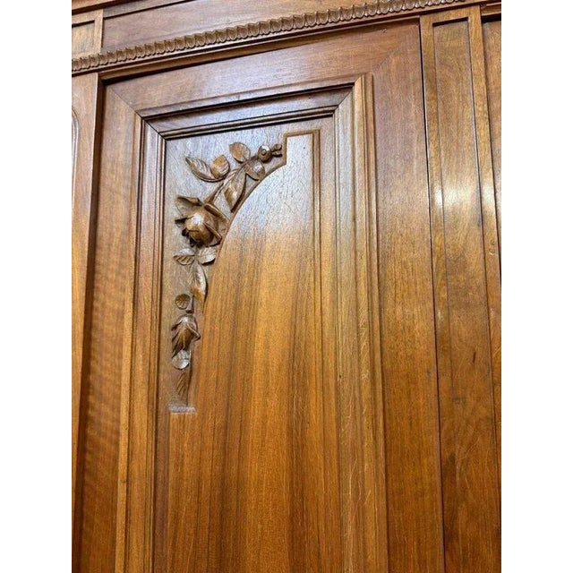 Art Deco Wardrobe in Walnut For Sale - Image 6 of 9