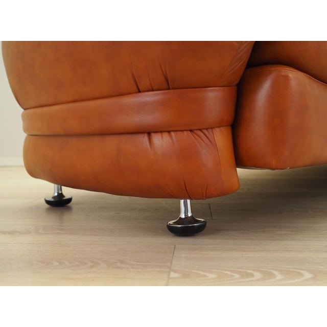 Italian Red Leather Sofa, Italy, 1970s For Sale - Image 9 of 14