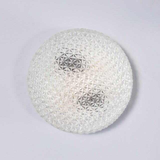 Czech Clear Diamond Wall Lamp, 1950s For Sale - Image 11 of 11