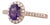 1ctw Amethyst Diamond Halo Ring 14k Rose Gold Size 7 Engagement For Sale