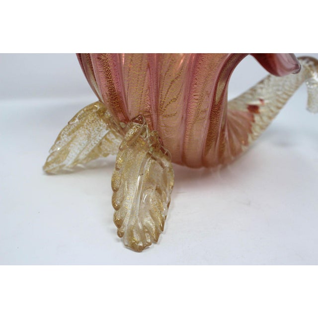 Ercole Barovier Vintage Murano Attributed Glass Cornucopia For Sale - Image 4 of 6