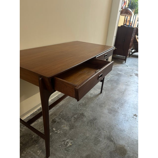 Brown Danish Teak Desk, 1950s For Sale - Image 8 of 14
