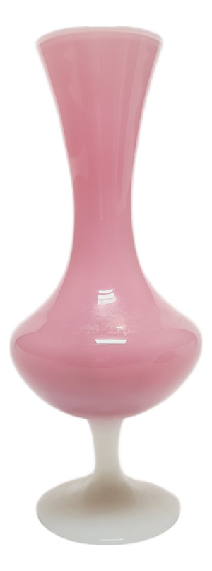 Glass Vase attributed to Stelvia for Empoli, Italy, 1950s