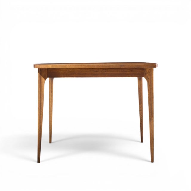 Mid 20th Century Broyhill Brasilia Mid Century Walnut Expanding Dining Table With 1 Leaf For Sale - Image 5 of 10