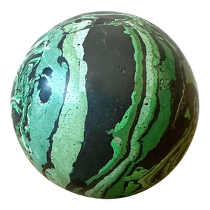 Boho Artisanal Pigmented Plaster Scagliola Sphere