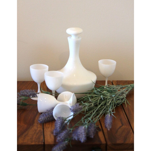 This amazing set is made of the smoothest opaline glass with the perfect amount of opacity! Beautifully done, the 5...