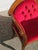 Textile French Telephone Bench in Red, 1970s For Sale - Image 7 of 17