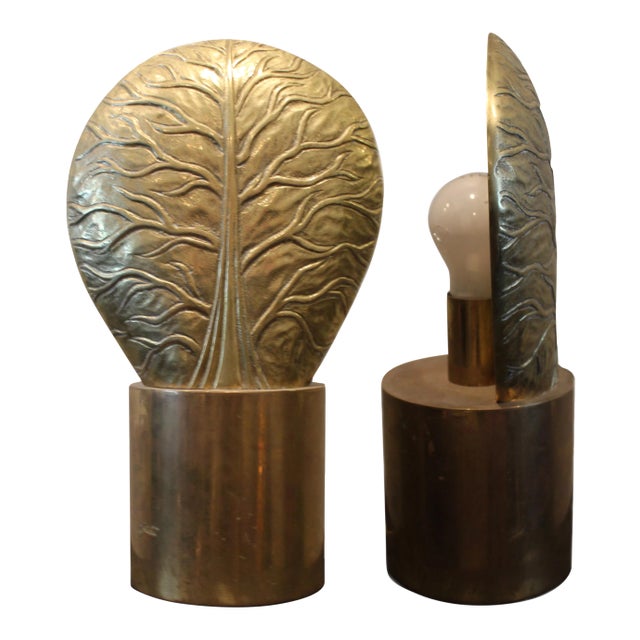 1960s Brass Lamps in the Manner of Maison Charles - a Pair For Sale