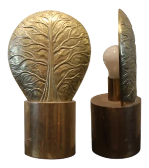 1960s Brass Lamps in the Manner of Maison Charles - a Pair