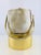 Vintage Mid Century Modern Faux Onyx and Gold Ice Bucket With Handle For Sale - Image 9 of 14