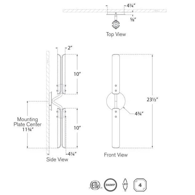 Modern AERIN for Visual Comfort Signature Casoria 23" Linear Sconce in Polished Nickel with Clear Glass For Sale - Image 3 of 3