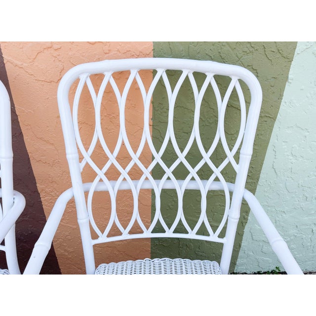 Palm Beach Regency Faux Bamboo Patio Chairs a Pair Chairish