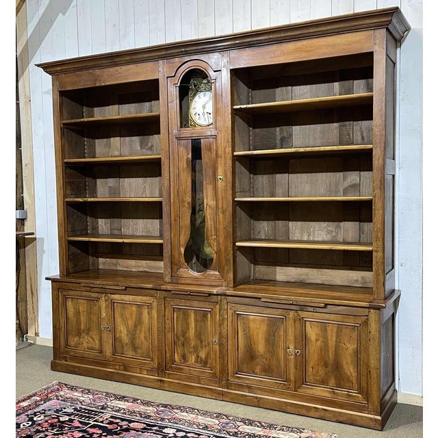 Walnut and Oak Bookcase, Early 20th Century For Sale - Image 16 of 17