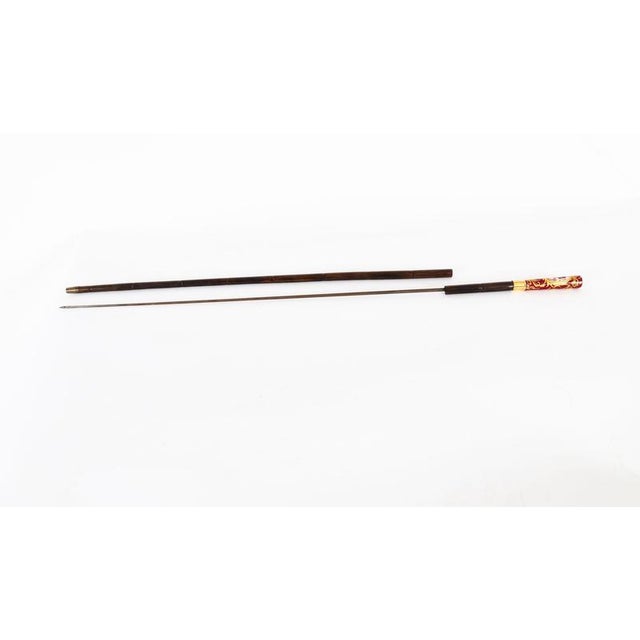 Antique French Sevres Porcelain Walking Sword Stick, 1890s For Sale - Image 3 of 15