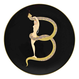 The Alphabet after Erté, B Plate, 1986, Ceramic
