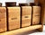 Vintage Mid Century Modern Solid Wood Spice Rack With 16 Solid Oak Jars and Cork Lids For Sale - Image 9 of 12