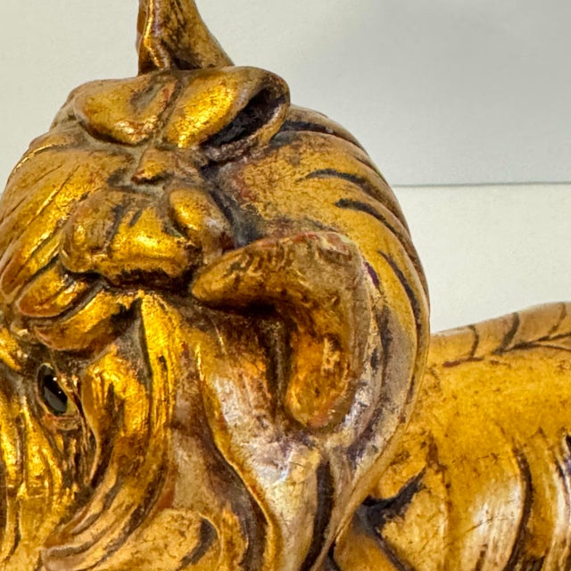 California Pottery Kay Finch Yorkshire Terrier Gold Leaf Glaze Silky Yorkie Dog Statue California Usa For Sale - Image 4 of 12