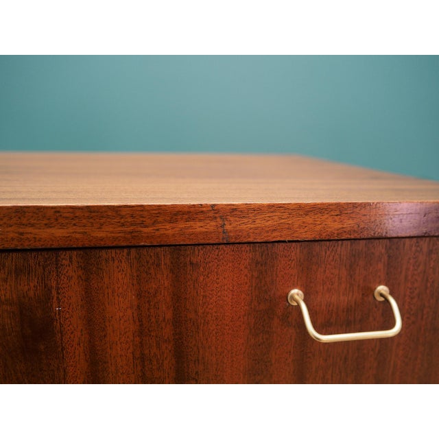 Orange Scandinavian Mahogany Chest of Drawers, 1970s For Sale - Image 8 of 12