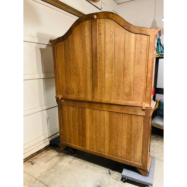 1840's Baroque Style Antique Solid Oak Buffet/ Cupboard For Sale - Image 9 of 13