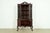 1920s Romweber Chippendale Flame Mahogany Breakfront Bookcase Cabinet, Circa 1920s For Sale - Image 5 of 12