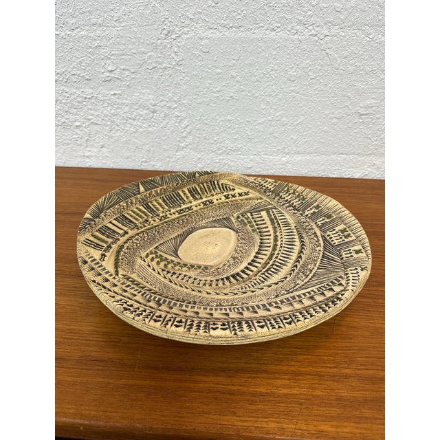 Mid-Century Modern Mid Century Modern Studio Pottery Barbara Haring Shallow Console Bowl, Signed For Sale - Image 3 of 10