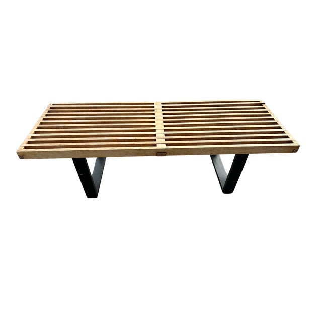 Mid 20th Century Vintage Herman Miller Nelson Platform Bench in Natural Maple For Sale - Image 12 of 12