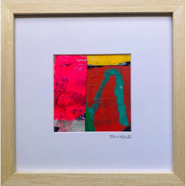 "Proof" Contemporary Abstract Mixed Media Collage on Paper by Sarah Trundle, Framed For Sale