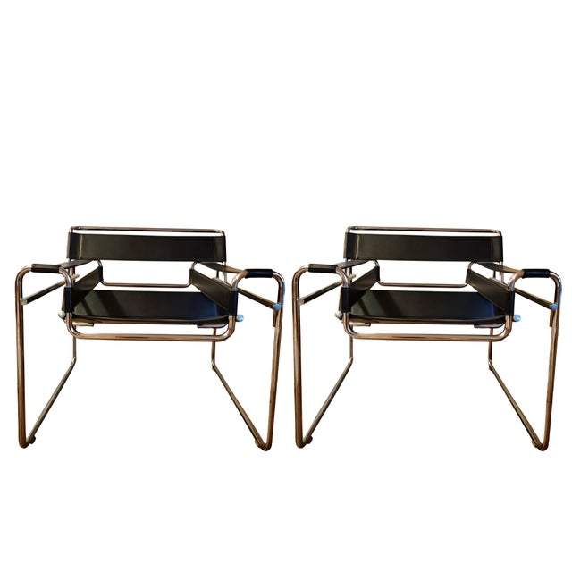 Wassily Chairs by Marcel Breuer for Gavina, 1970s, Set of 2 For Sale - Image 13 of 18