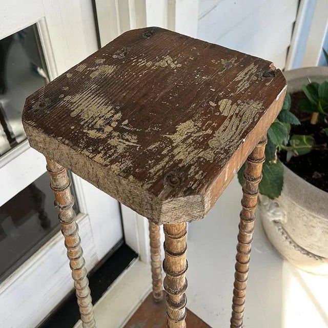 Antique Spool-Leg Table From the Estate of Jonathan Parks, Santa Fe Late 1800s For Sale In Oklahoma City - Image 6 of 6