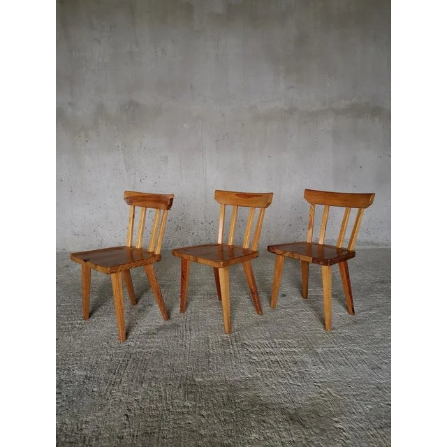 Dining Chairs in Oregon Pine by Carl Malmsten for Karl Andersson & Söner, Sweden, 1960s, Set of 3 For Sale - Image 11 of 11