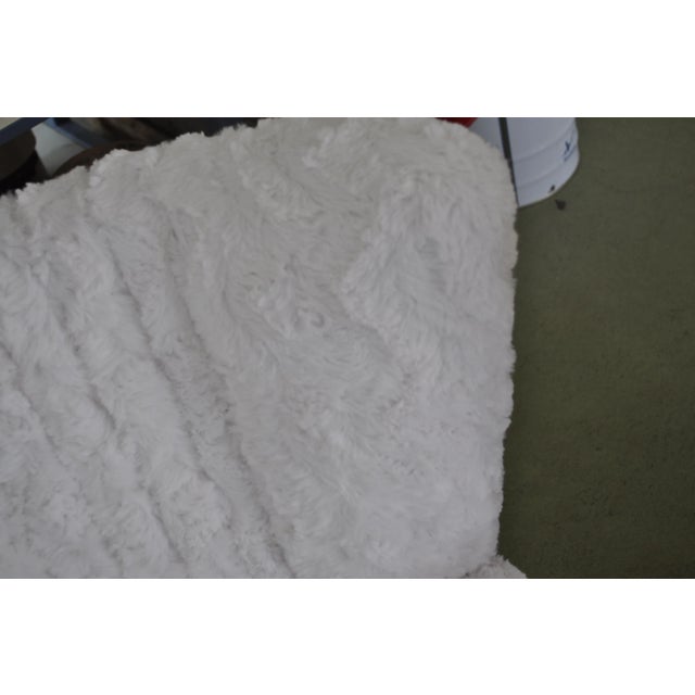 Set of White Faux Fur Cocktail Chairs For Sale - Image 6 of 9