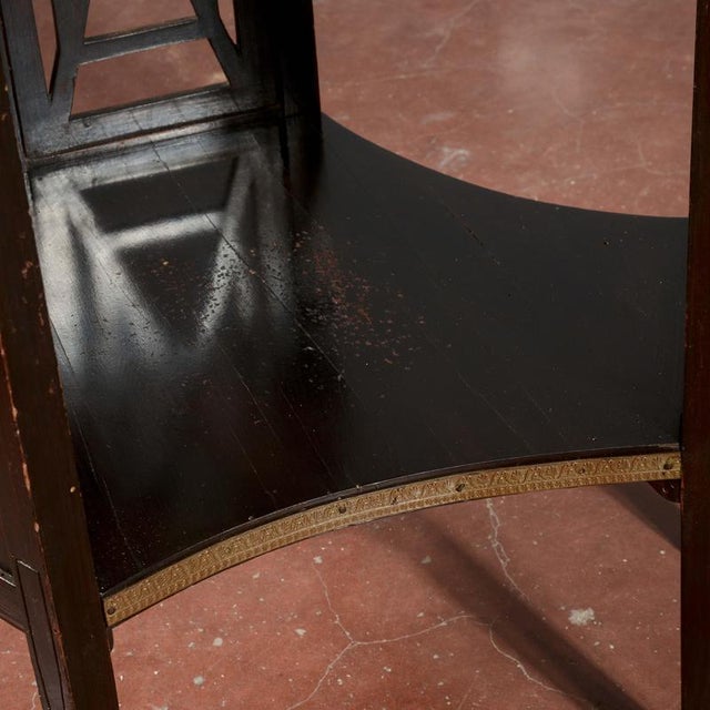 Wood Hexagonal Liberty Coffee Table with Brass Frames, 1920s For Sale - Image 7 of 18