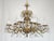 Victorian Antique Opulent Brass Cut Lead Crystal Chandeliers 30 Wide ~ Pair Available For Sale - Image 3 of 5
