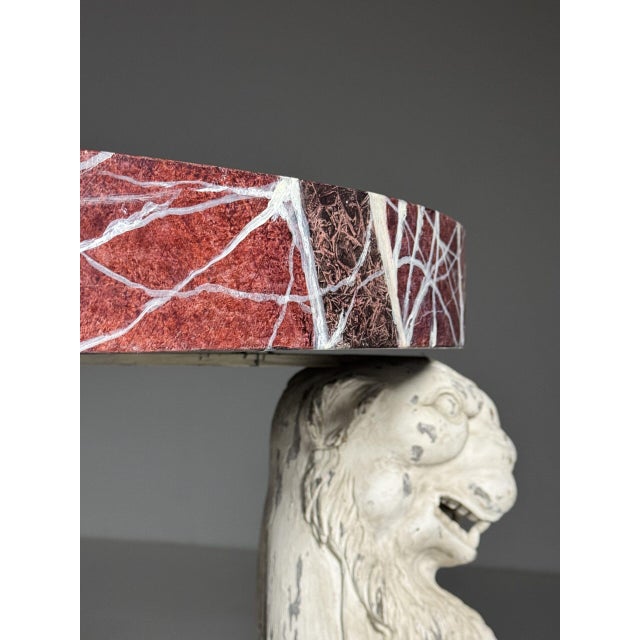 Grand Tour Style Center Table in Faux Marble For Sale - Image 14 of 18