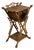 English 1900 Bamboo Side Table with Chinoiserie Decor and Rattan Accents For Sale