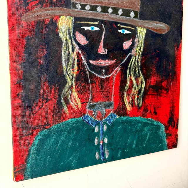Early 21st Century Cowgirl Americana Oil Painting For Sale - Image 5 of 8
