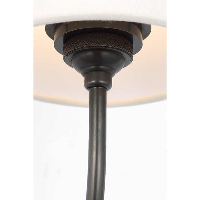 Thomas O'Brien for Visual Comfort Signature Vendome 16" Cordless Single Sconce in Bronze with Linen Shade For Sale - Image 10 of 12