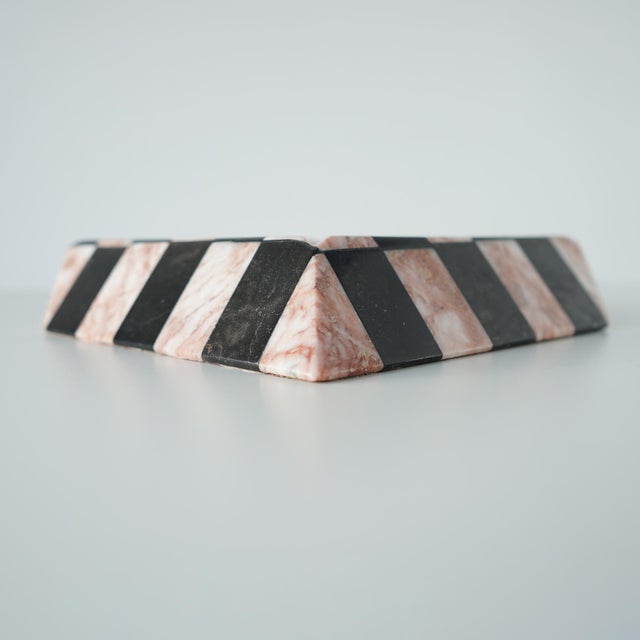 Vintage 20th Century Checkerboard Slanted Catchall Ashtray For Sale - Image 11 of 13