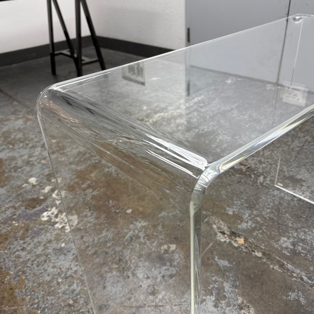 Transparent Cb2 Peekaboo Acrylic Console Table For Sale - Image 8 of 12
