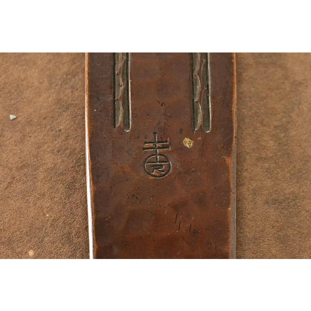 Roycroft Arts & Crafts Hammered Copper Quatrefoil Letter Opener For Sale - Image 10 of 11