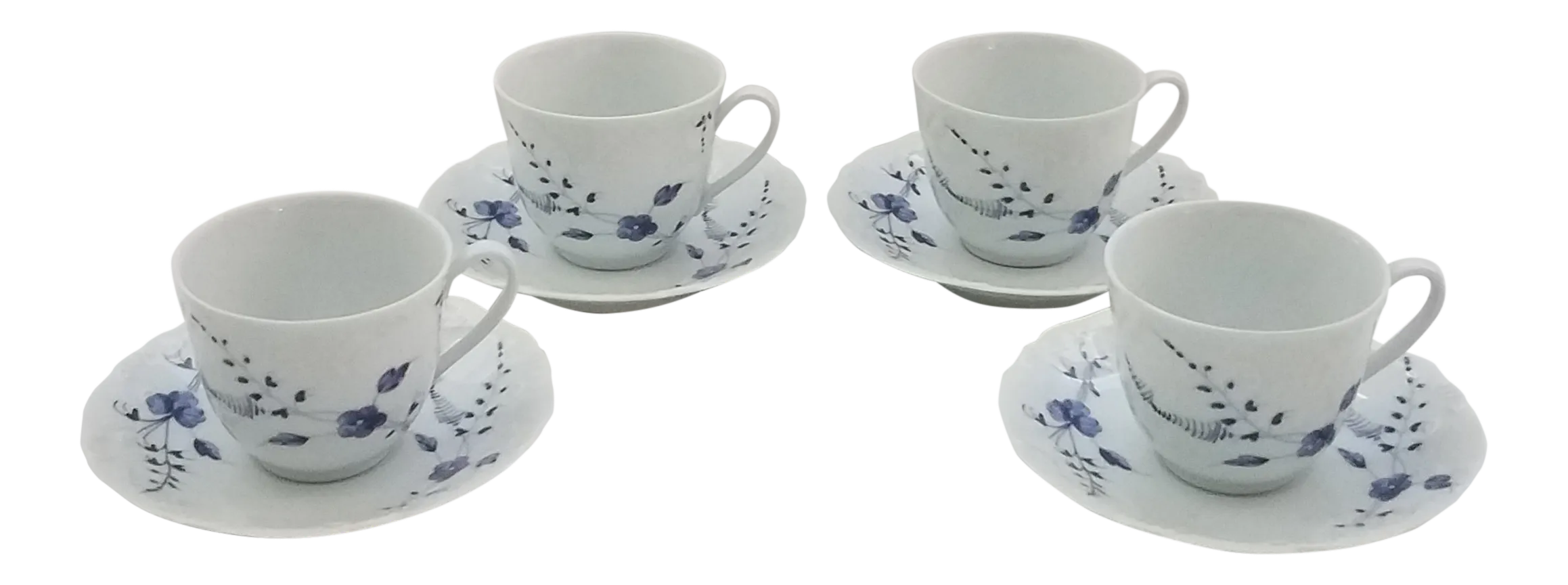 1940s Limoges Authentique Porcelaine Du Lys Royal 4 Cups and