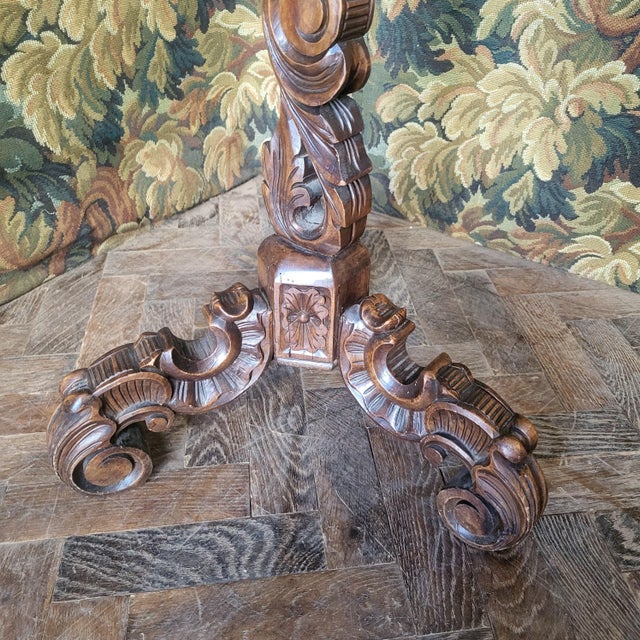 Italian Carved Tripod Table, 1880s For Sale - Image 3 of 6