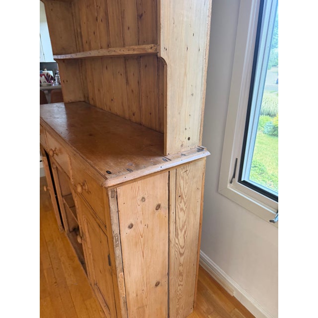 19th Century English Pine Welsh Dresser Step-Back Hutch For Sale - Image 9 of 9