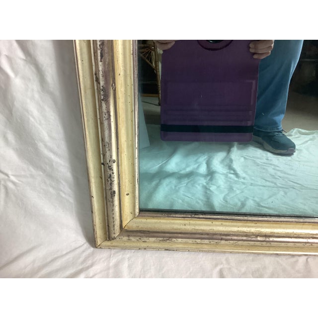 Antique Large Lemon Gold Wall Mirror 25 1/2” X 41 1/2” For Sale - Image 10 of 10
