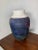 1990s 1990’s Vintage Studio Metallic Blue Glaze Ceramic Vase, Signed For Sale - Image 5 of 7